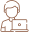 man with his computer logo man with his computer logo